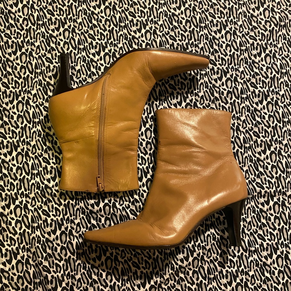 Nicole leather heeled ankle boots